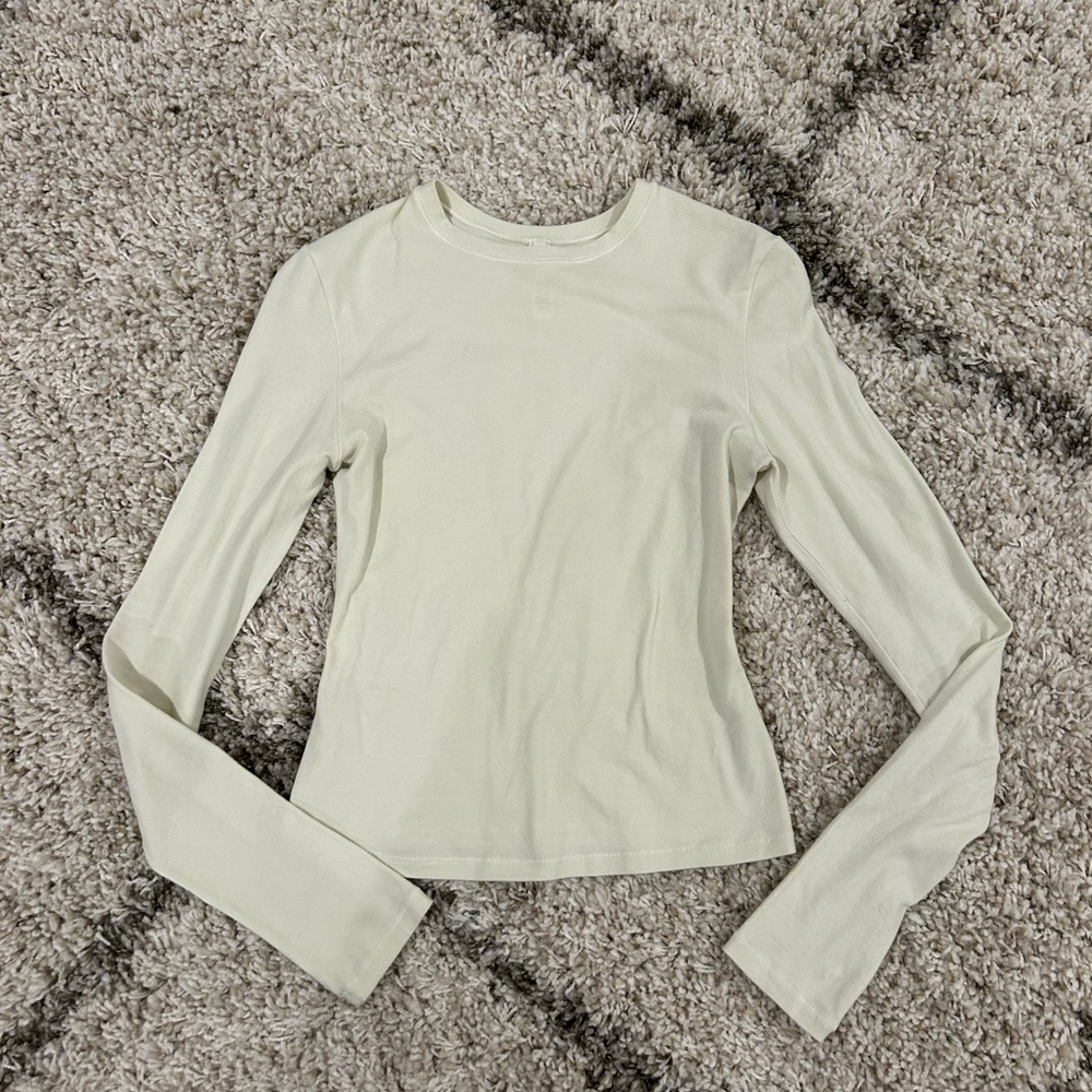 SKIMS Cotton Jersey Long Sleeve Bone S